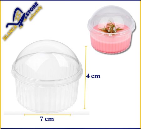 علبة كريستال دائرية 10 علب